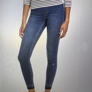 SPANX Distressed High Waisted Ankle Demin Leggings